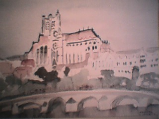 sketches of Auxerre Cathedral