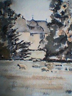 sketches of Hidcote House